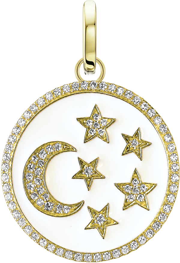Celestial Enamel Medallion