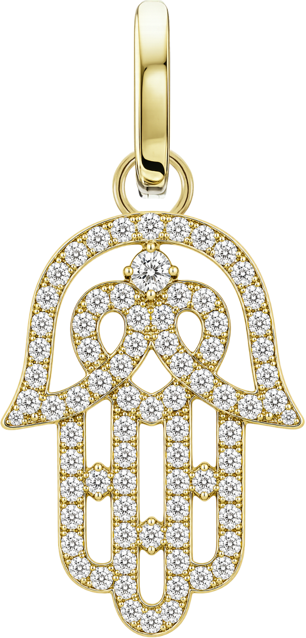 Openwork Guardian Hamsa Charm