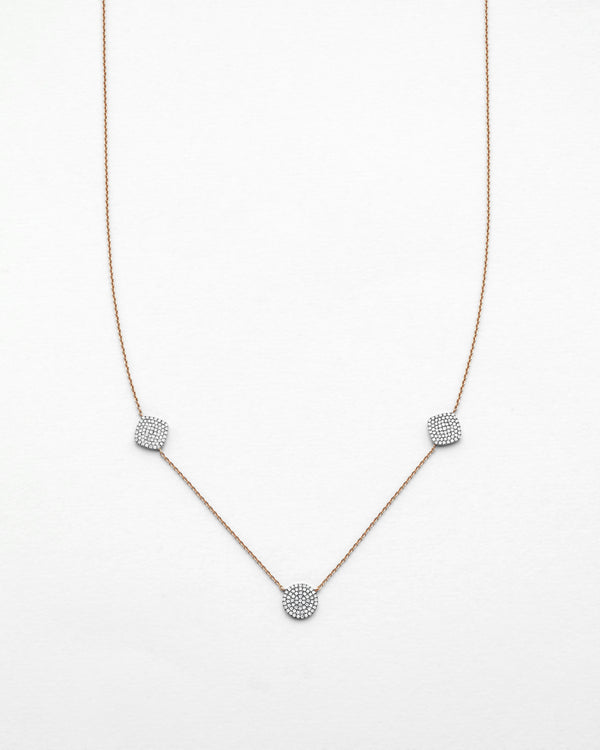Chain Reaction Micropave Cluster Necklace