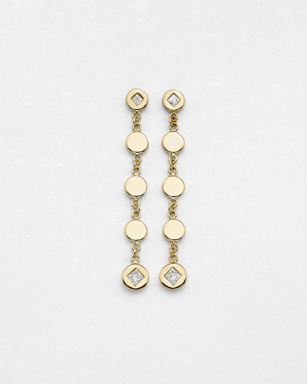 Drop Dead Disc Medallion Earrings
