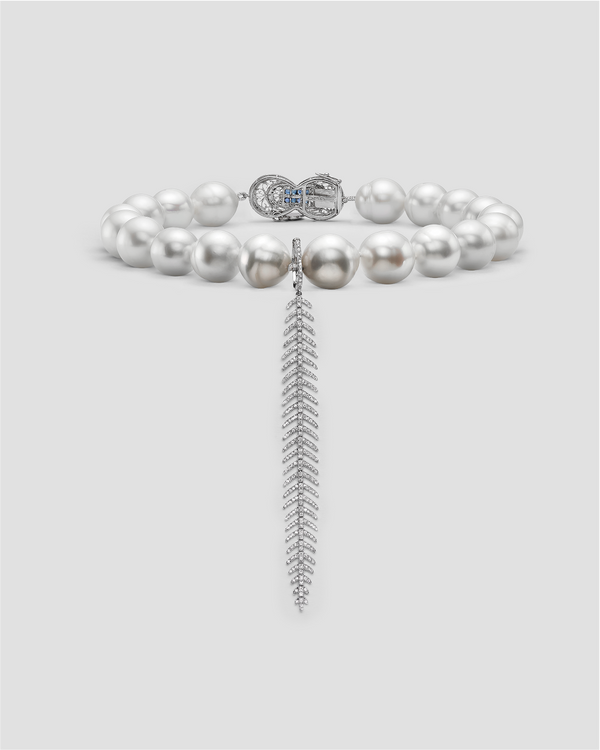 Eloise South Sea Pearl Fine Feather Necklace