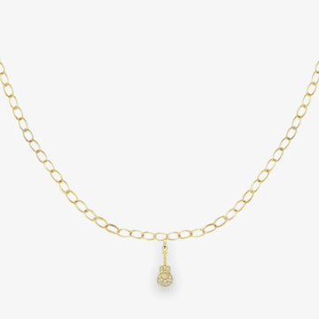Oval chain, Petite: Guitar Charm