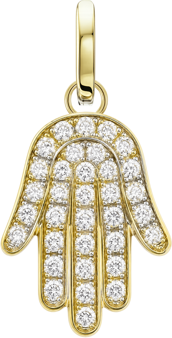 Glittering Hamsa Charm -