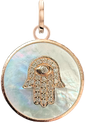 Charm - Iridescent Mother-of-Pearl Hamsa Medallion