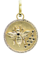 Charm - Honeycomb Bee Medallion