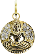 Charm - Meditating Buddha Medallion