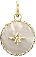 Charm - Mother of Pearl North Star Medallion