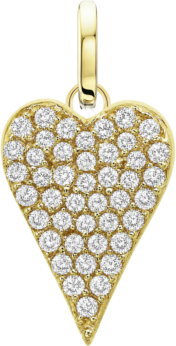 Elongated Heart Charm