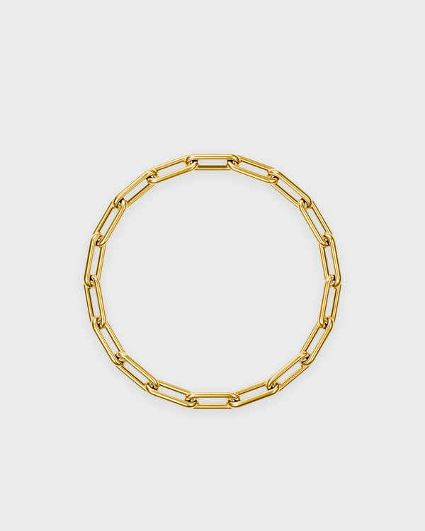 Paperclip Chain Bracelet in 14K yellow gold
