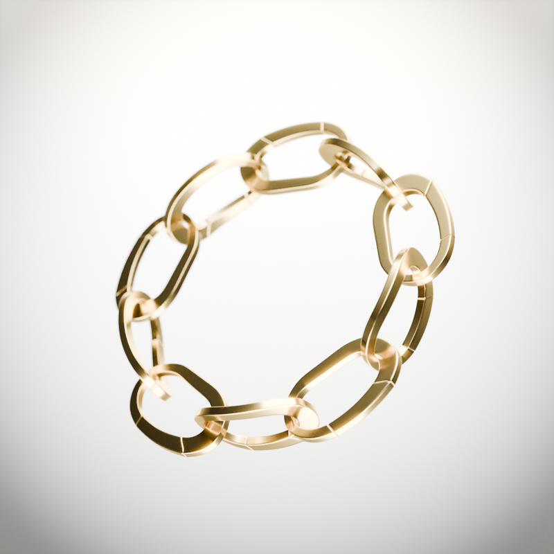 Special Hinged Oval Bracelet