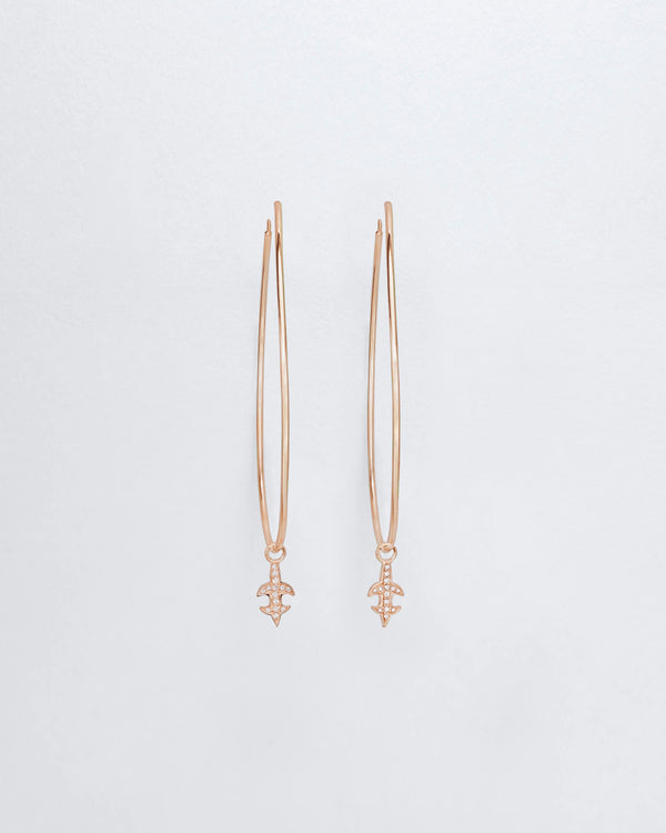 Hula Fleur De Lis Charm Earrings