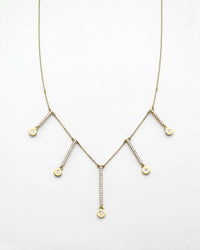 Medallion Diamond T-Drop Necklace