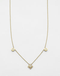 Chain Reaction Medallion and Princess Pave Necklace