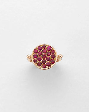 Ruby Red Cluster Ring