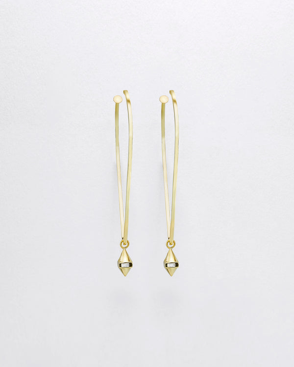 Inverted Teardrop Hula Charm Earrings