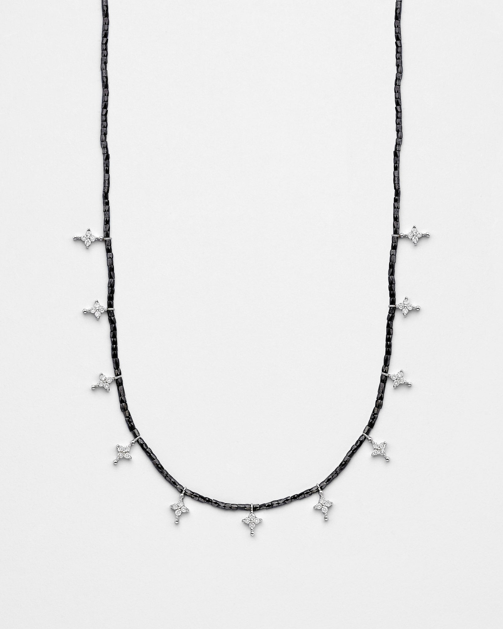 Strung Out Black Twinkling Star Necklace
