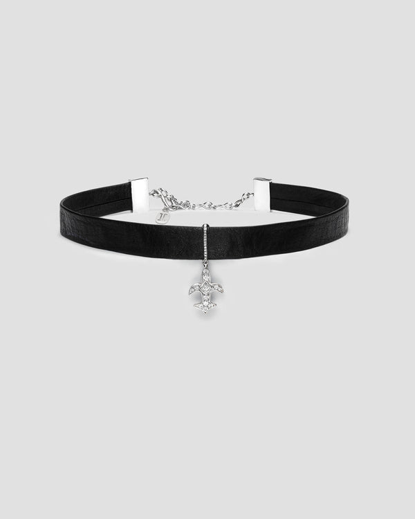 Black Butter Fleur de Lis Choker