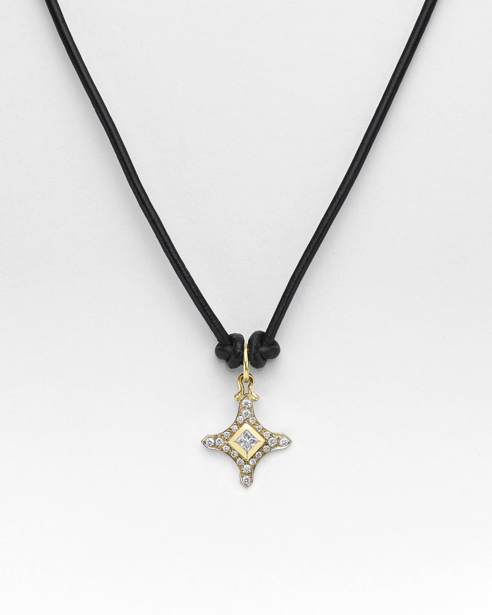Black Butter Clover Croix Necklace