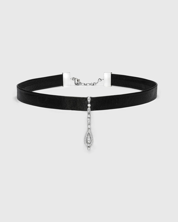 Black Butter Teardrop Choker