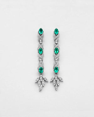 Emerald Leaflet Earrings