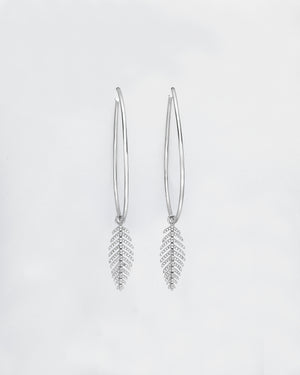 Hula Fine Feather Charm Earrings