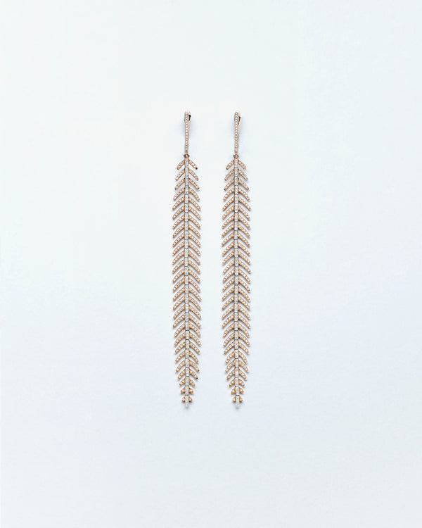 Fine Feather Long Earrings