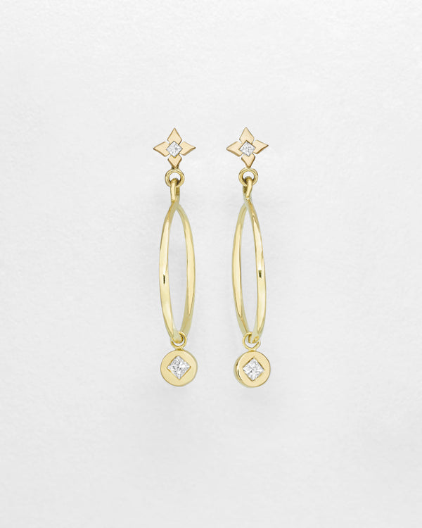 Large Clover Cirque Medallion Earrings