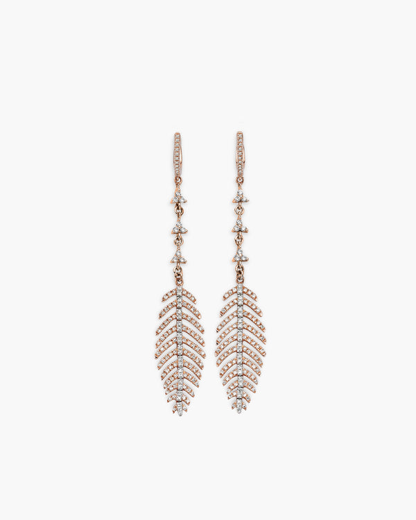 Fine Feather Twinkling Star Earrings