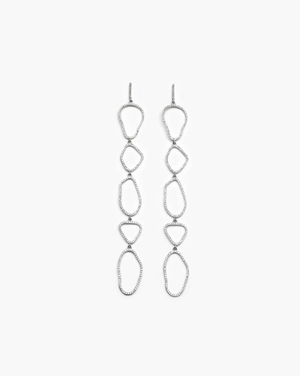 Circle Softly Diamond Earrings