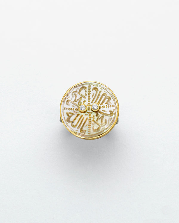 Mother of Pearl Signet Ring