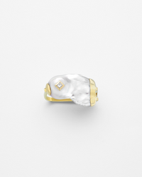 BAROQUE PEARL KNOCK OUT DOUBLE RING