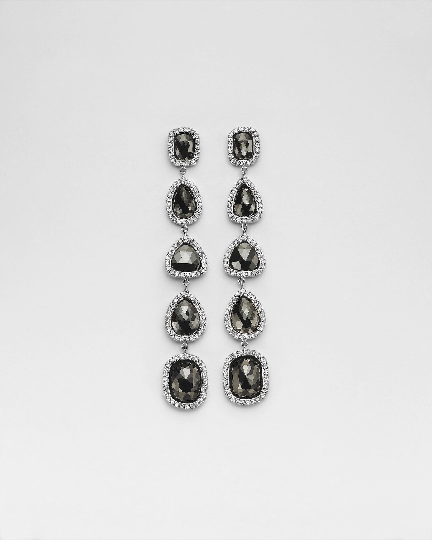 La Crème Black Diamond Earrings