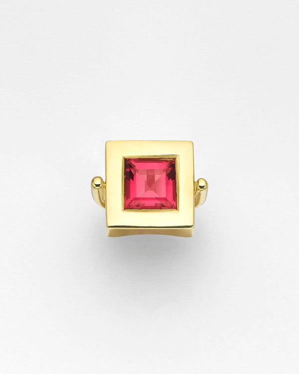 La Crème Watermelon Princess Cut Cocktail Ring