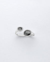 Duet Double Charcoal Diamond Ring