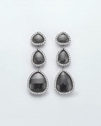 La Crème Charcoal Diamond Earrings