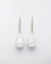 Petite Baroque Diamond  T-Drop Earrings