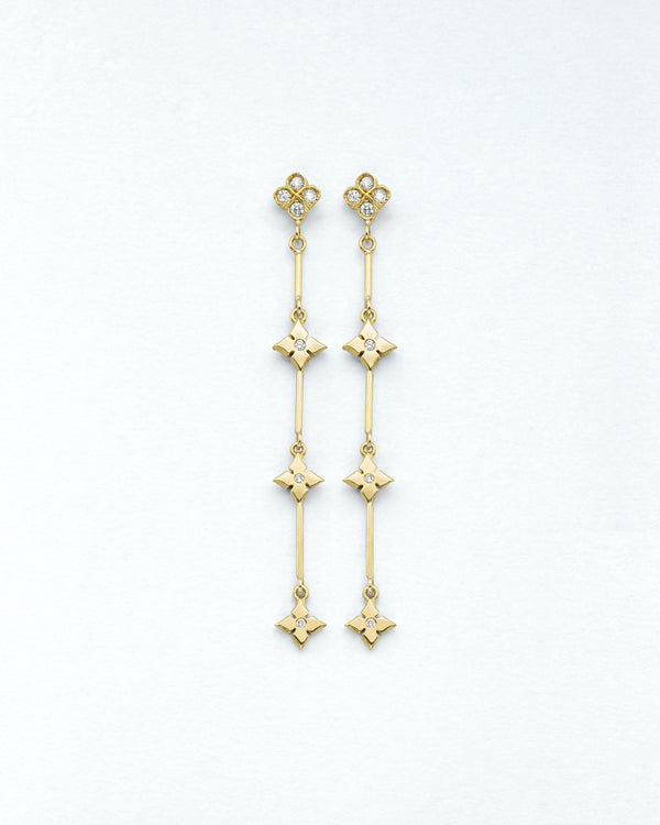 Drop Dead Clover Fleur Earrings