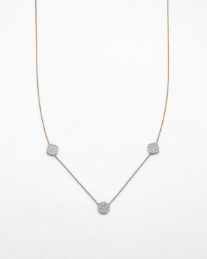 Chain Reaction Micropave Cluster Necklace