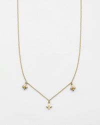 Chain Reaction Clover Pointed Petal Trio Necklace