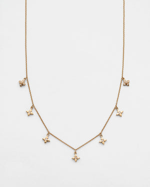 Chain Reaction Multi Clover Pointed Petal Necklace