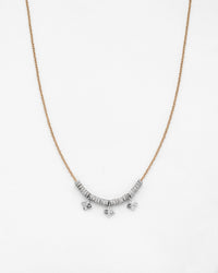 Chain Reaction Rondel and Pointed Petal Necklace