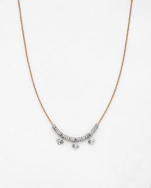 Chain Reaction Rondel and Pointed Petal Necklace