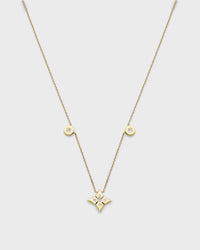 Chain Reaction Jumbo Clover and Medallion Necklace