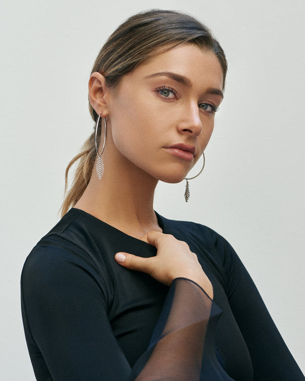 Hula Fine Feather Charm Earrings