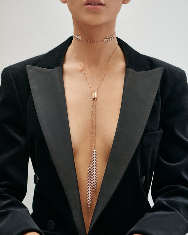 Fine Feather Bolo Lariat