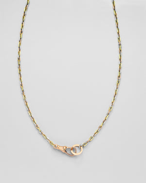 Tri-Color Petite Cable Chain Necklace
